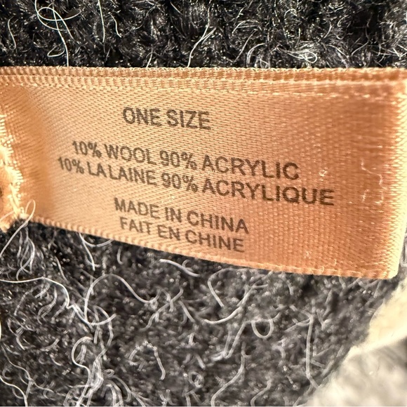 ANTHROPOLOGIE x LOOK BY M One Size O/S Wool Blend Longline Hooded Cardigan Black - Picture 7 of 9